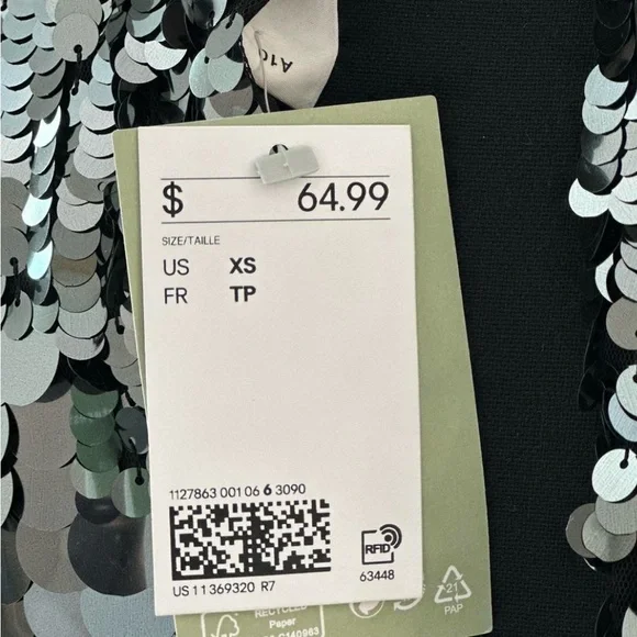 H&M Silver Sequin Mini Dress - Picture 7 of 7